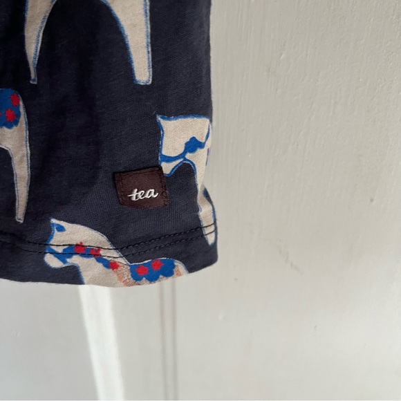 Tea Collection Dress in Painted Dala Horse Print Size 7 - Picture 5 of 7